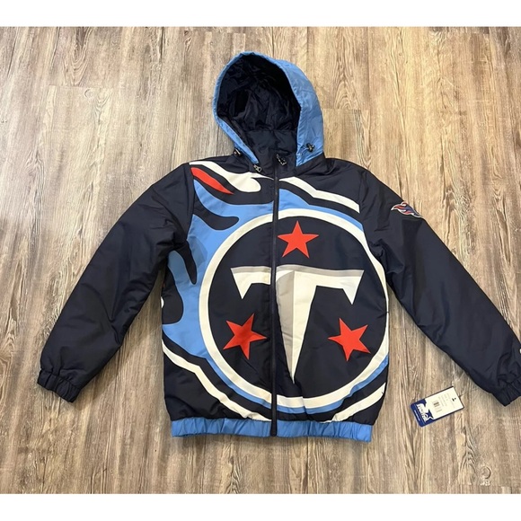 TENNESSEE TITANS 2022 Starter Hooded Full Zip BIG LOGO Jacket 4XL - Picture 1 of 8